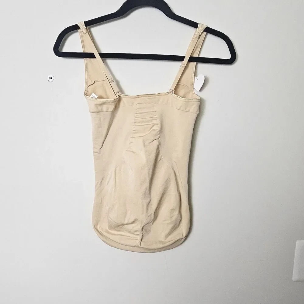 NWT Assest Spanx Bodysuit L Beige‎ Adjustable Strap Hook Eye Control Shapewear